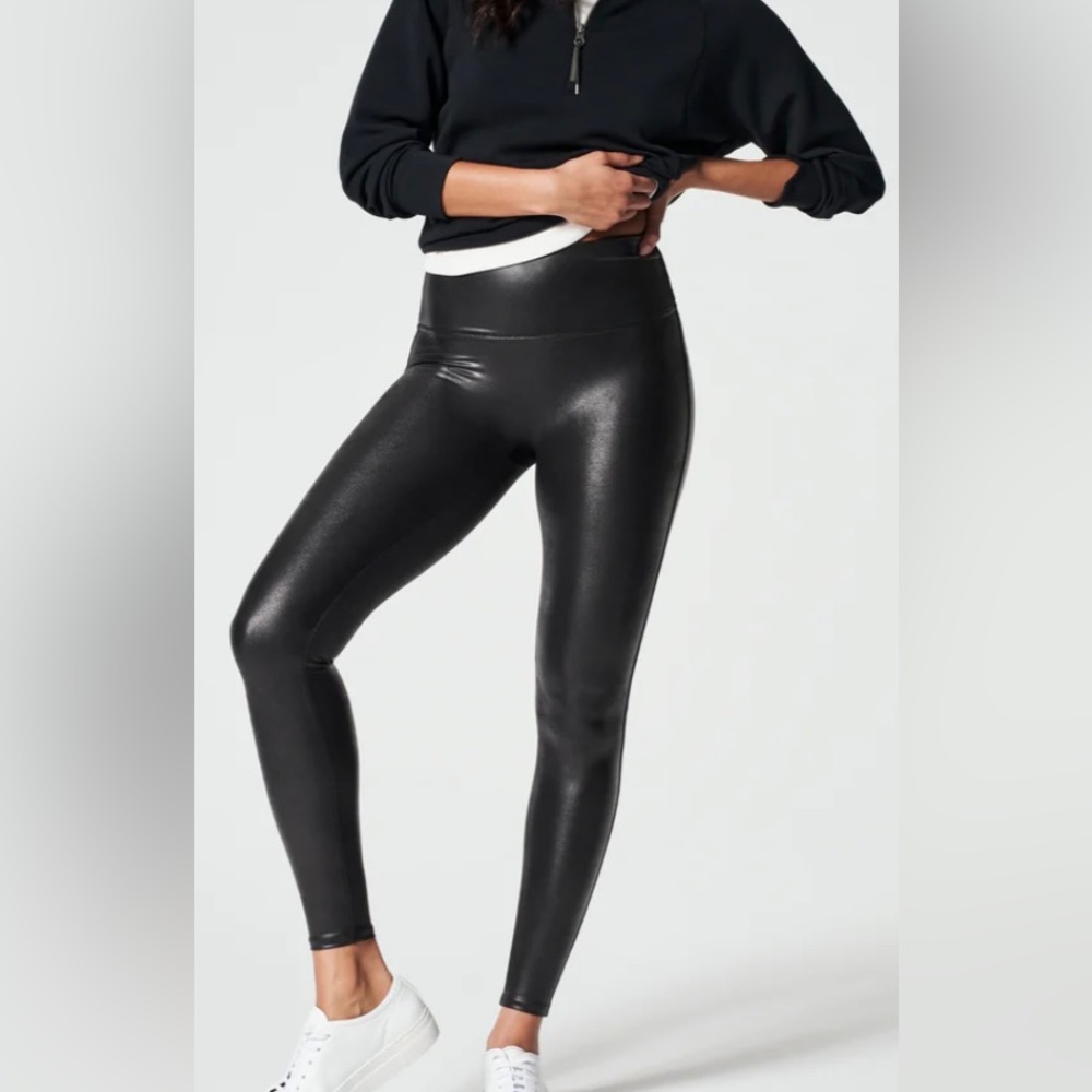 SPANX Faux Leather Leggings in Size XL